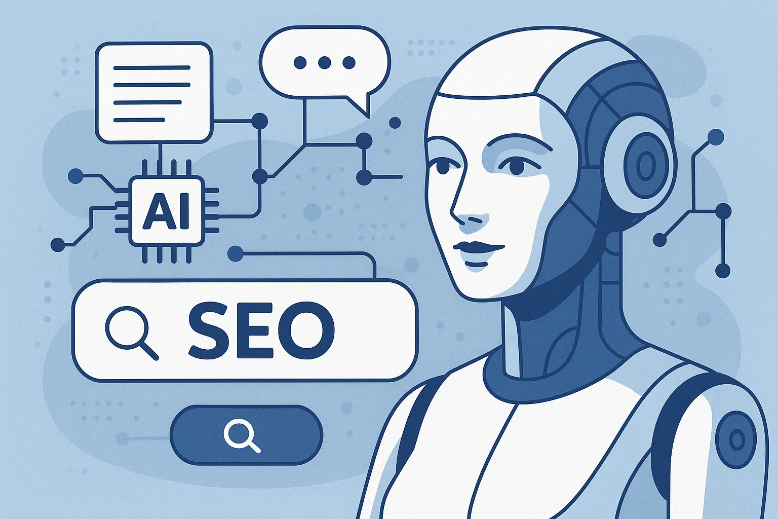 seo 2025 ia ilustrativa web