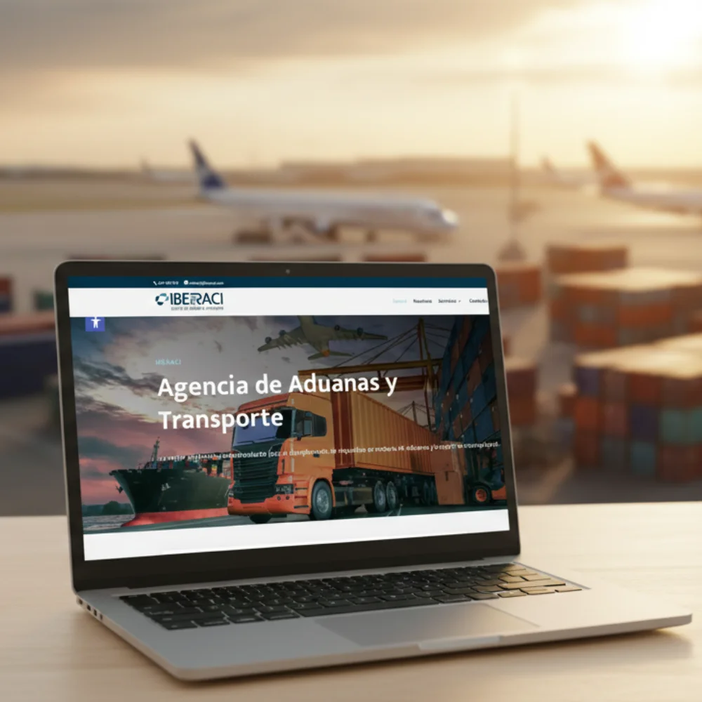 Recreación editorial con IA de la web de Iberaci.